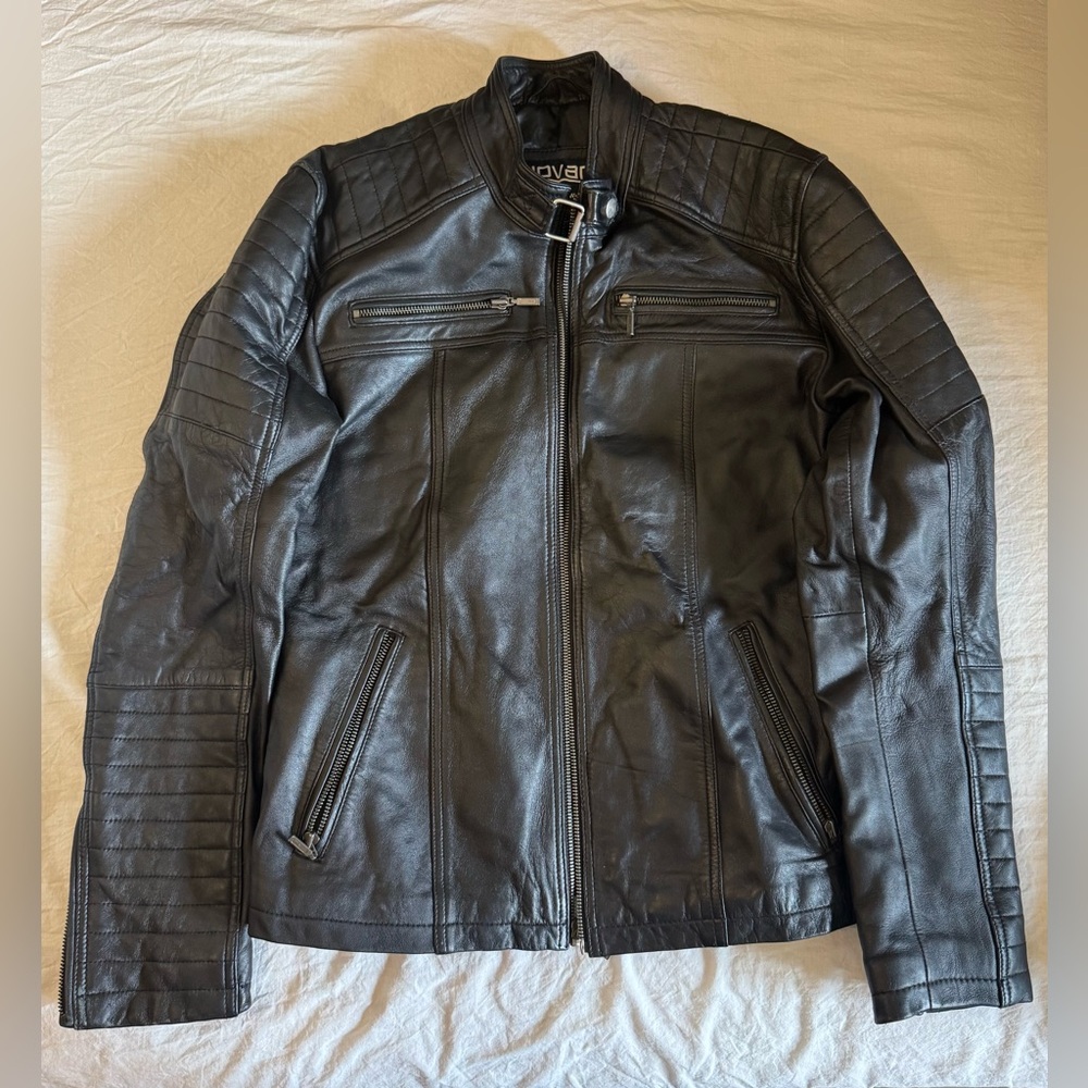 GioVanni Di Rocco Leather Biker Jacket - Size S